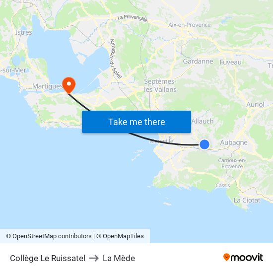 Collège Le Ruissatel to La Mède map