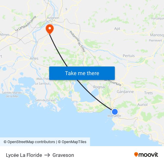 Lycée La Floride to Graveson map