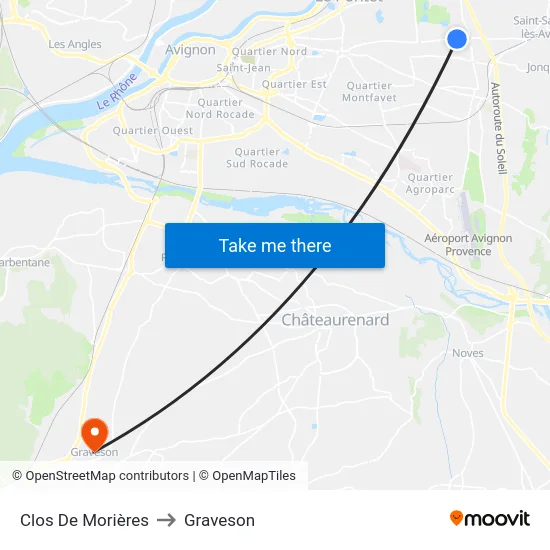 Clos De Morières to Graveson map