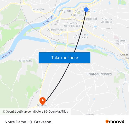 Notre Dame to Graveson map