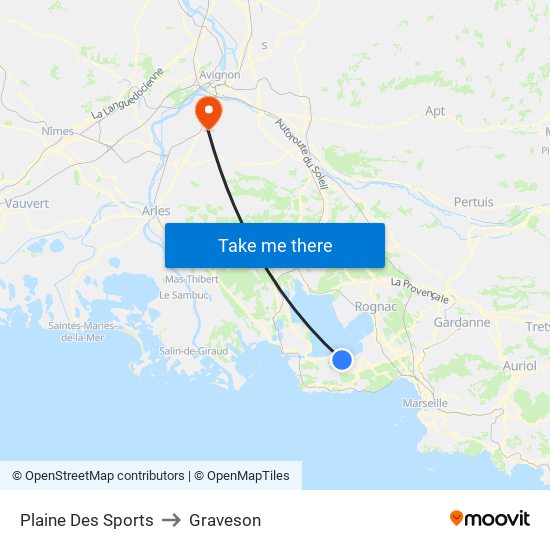 Plaine Des Sports to Graveson map