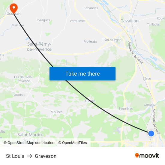 St Louis to Graveson map