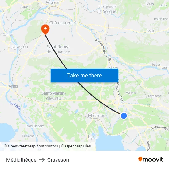 Médiathèque to Graveson map