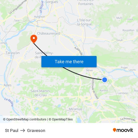 St Paul to Graveson map