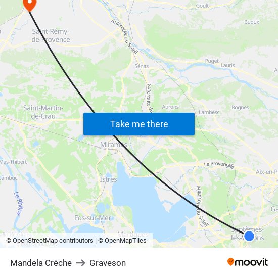Mandela Crèche to Graveson map