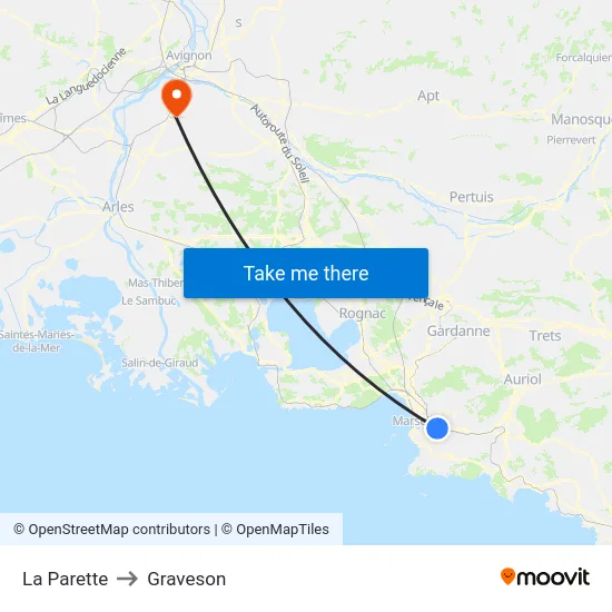 La Parette to Graveson map