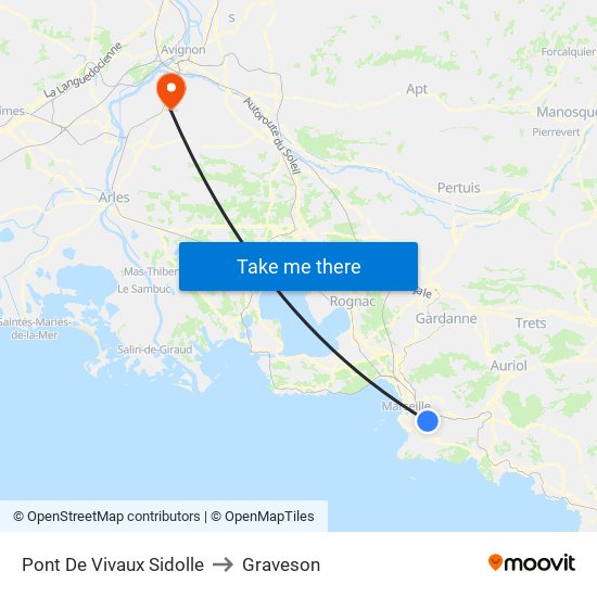 Pont De Vivaux Sidolle to Graveson map