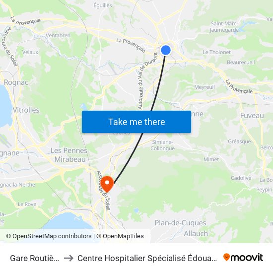 Gare Routière 03 to Centre Hospitalier Spécialisé Édouard Toulouse map