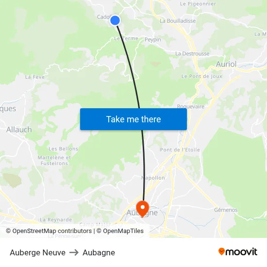 Auberge Neuve to Aubagne map