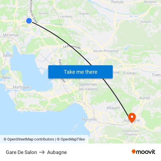 Gare De Salon to Aubagne map