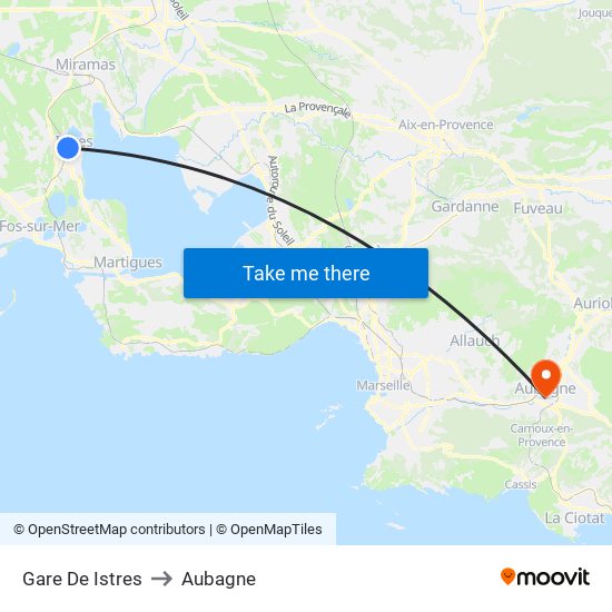 Gare De Istres to Aubagne map