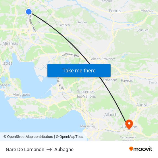 Gare De Lamanon to Aubagne map