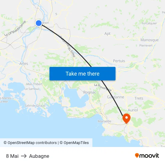 8 Mai to Aubagne map