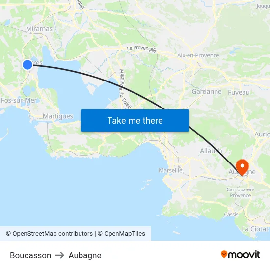 Boucasson to Aubagne map