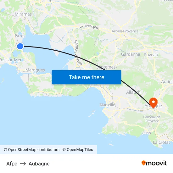 Afpa to Aubagne map