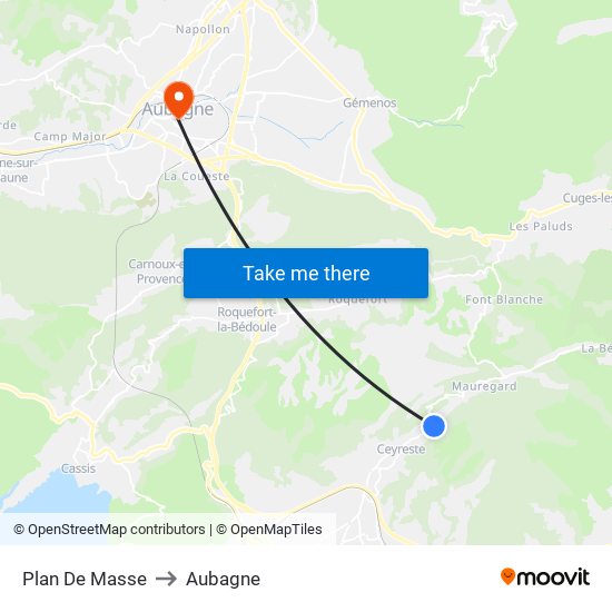 Plan De Masse to Aubagne map