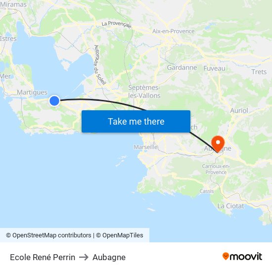 Ecole René Perrin to Aubagne map