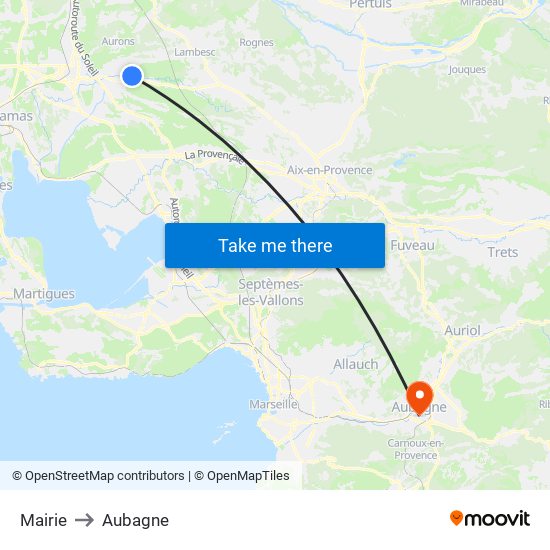 Mairie to Aubagne map