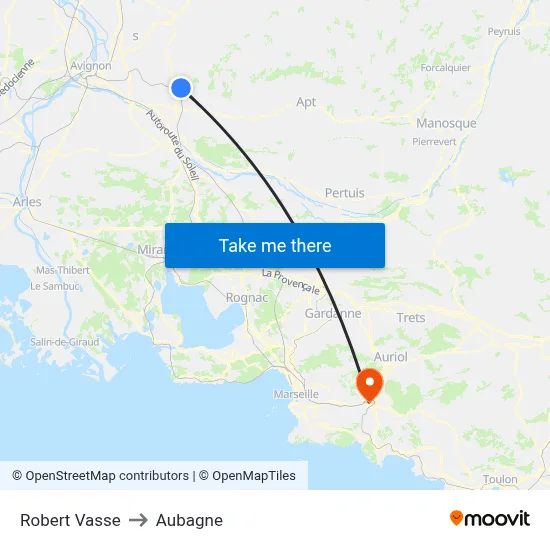 Robert Vasse to Aubagne map
