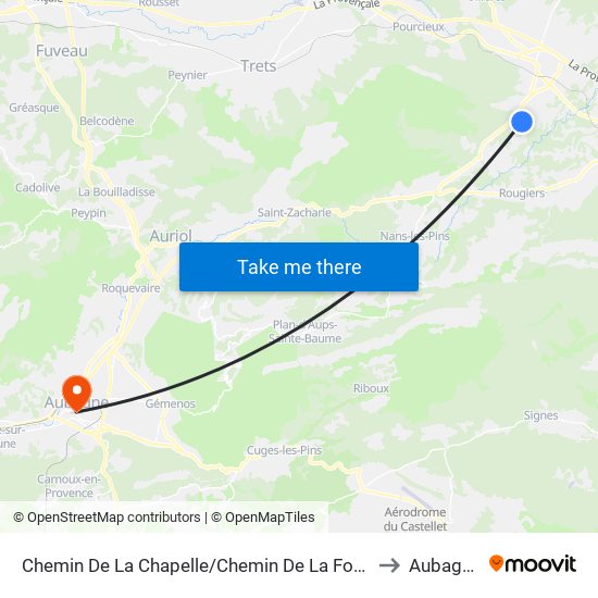 Chemin De La Chapelle/Chemin De La Forêt to Aubagne map