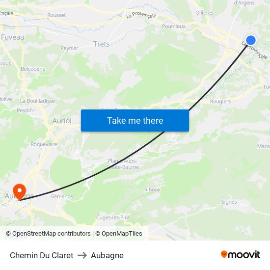 Chemin Du Claret to Aubagne map