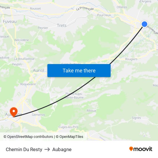 Chemin Du Resty to Aubagne map