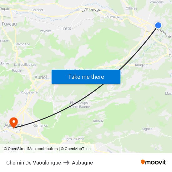 Chemin De Vaoulongue to Aubagne map