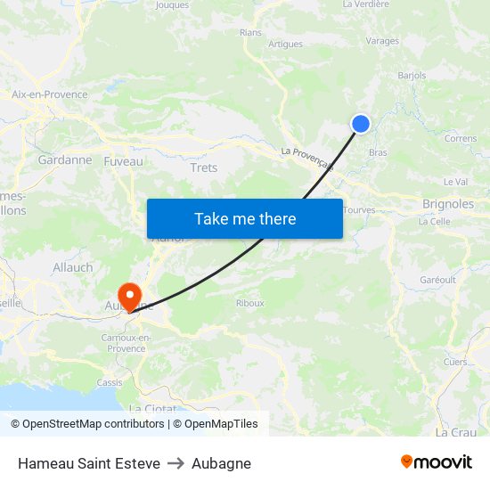 Hameau Saint Esteve to Aubagne map