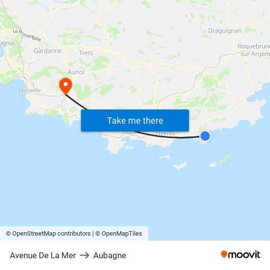 Avenue De La Mer to Aubagne map