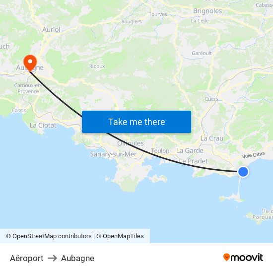 Aéroport to Aubagne map