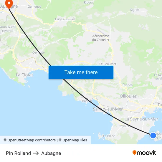 Pin Rolland to Aubagne map
