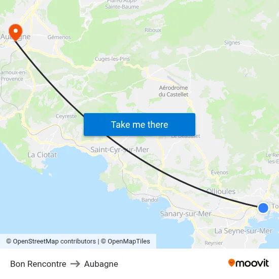Bon Rencontre to Aubagne map