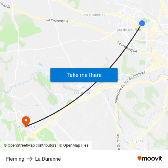 Fleming to La Duranne map