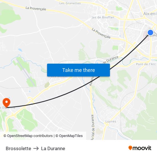 Brossolette to La Duranne map