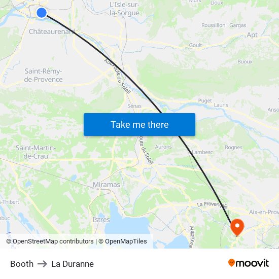 Booth to La Duranne map