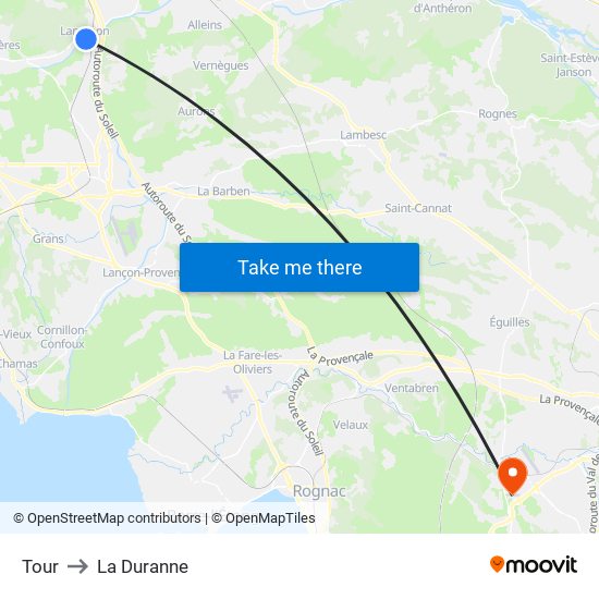 Tour to La Duranne map