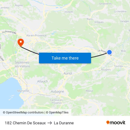 182 Chemin De Sceaux to La Duranne map