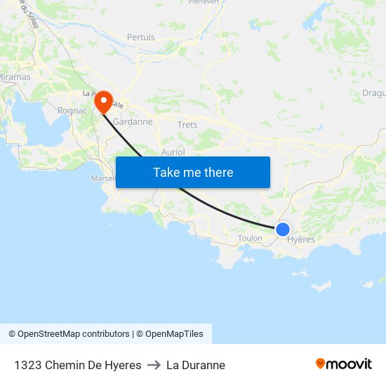 1323 Chemin De Hyeres to La Duranne map