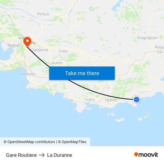 Gare Routiere to La Duranne map