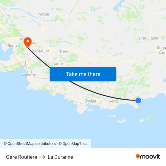 Gare Routiere to La Duranne map