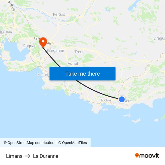 Limans to La Duranne map