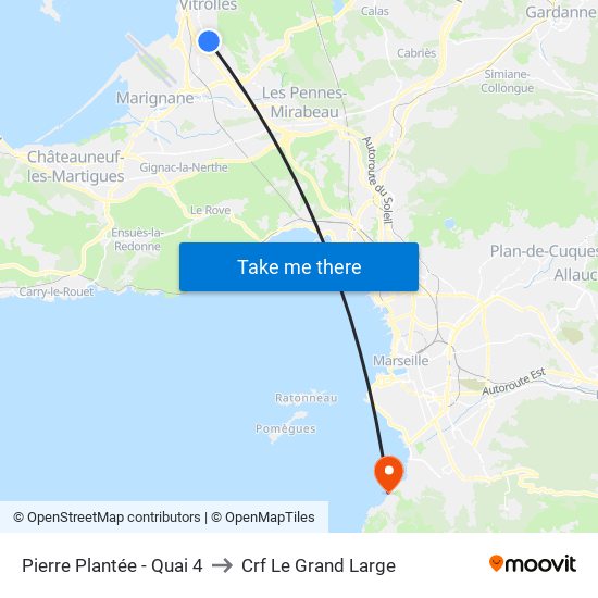 Pierre Plantée - Quai 4 to Crf Le Grand Large map