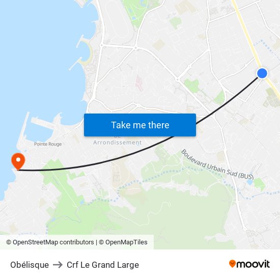 Obélisque to Crf Le Grand Large map