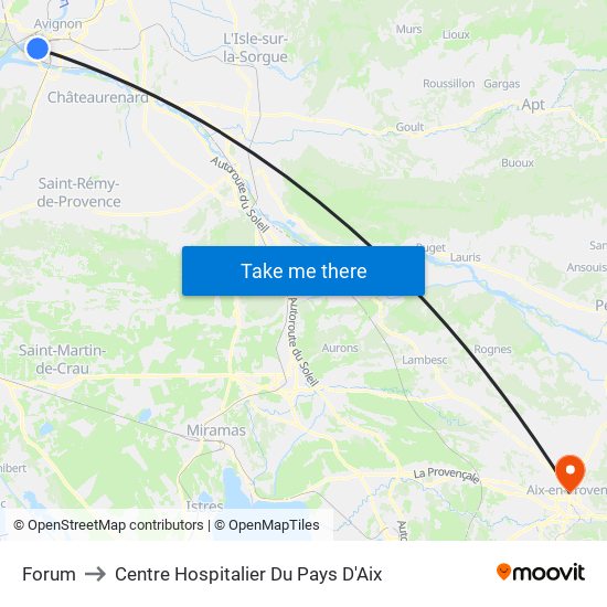 Forum to Centre Hospitalier Du Pays D'Aix map