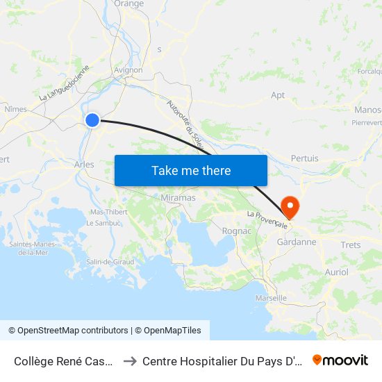 Collège René Cassin to Centre Hospitalier Du Pays D'Aix map