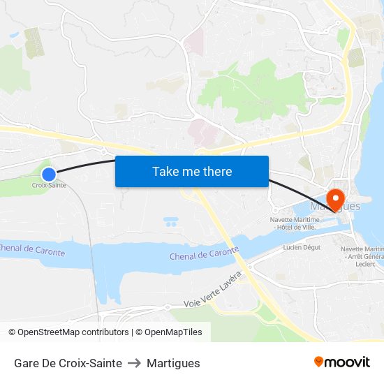 Gare De Croix-Sainte to Martigues map