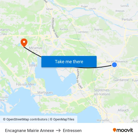 Encagnane Mairie Annexe to Entressen map