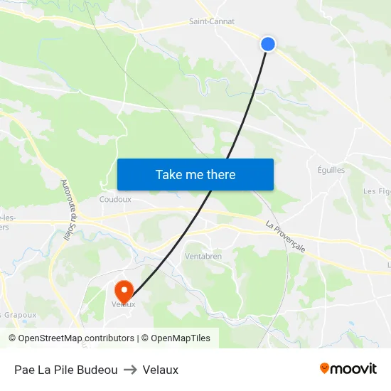 Pae La Pile Budeou to Velaux map