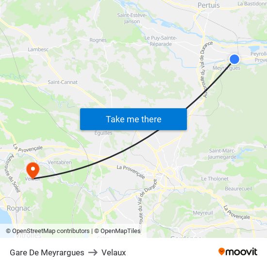 Gare De Meyrargues to Velaux map