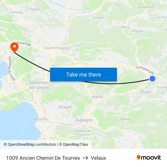 1009 Ancien Chemin De Tourves to Velaux map